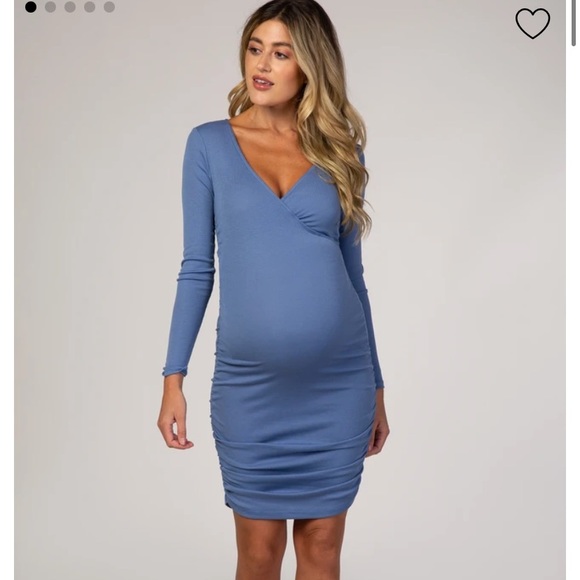 NEW Periwinkle Fitted Maternity/Nursing Dress - Picture 1 of 5